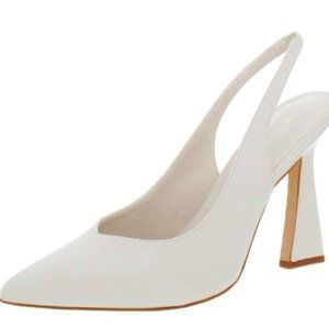 MARC FISHER Scully Slingback Pump VERY Lightly Worn (White; 7.5)